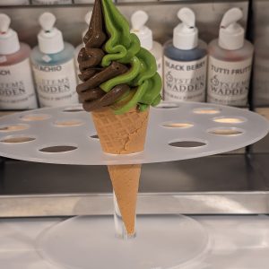 Brown & green Ice cream Foam Tapered cone