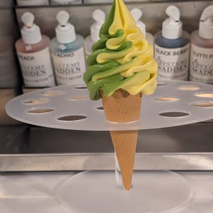 Yellow & Green Ice cream Foam Tapered cone