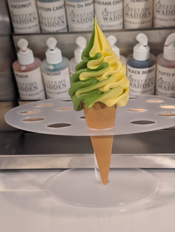 Yellow & Green Ice cream Foam Tapered cone