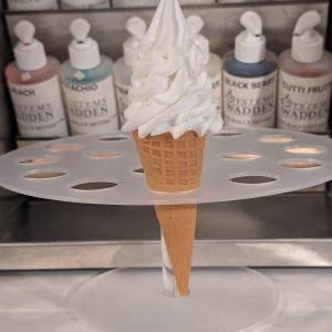 White Ice cream Foam Tapered cone