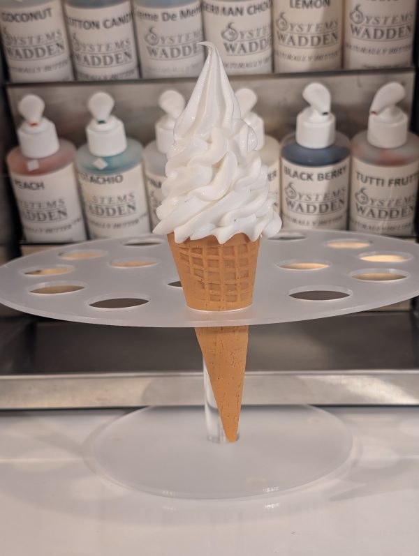 White Ice cream Foam Tapered cone