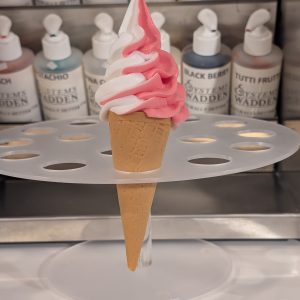 Pink& White Ice cream Foam Tapered cone