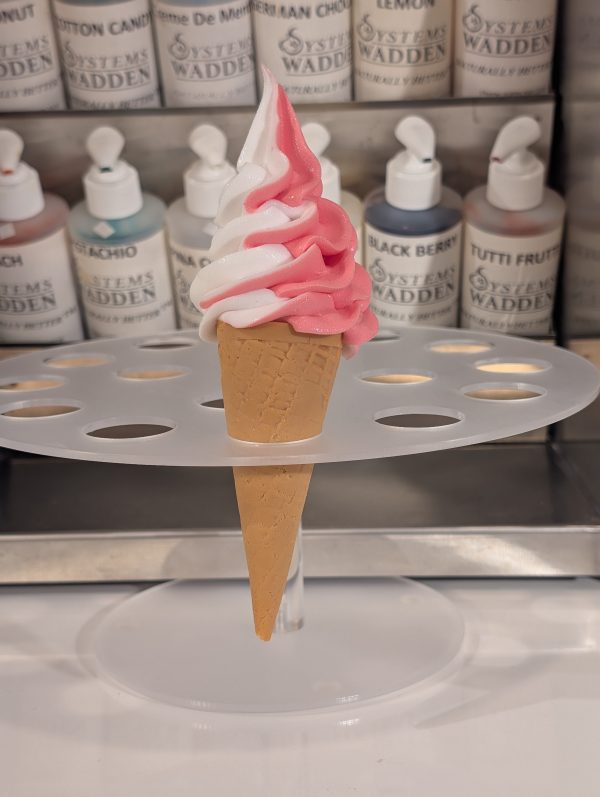 Pink& White Ice cream Foam Tapered cone