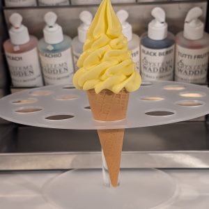 Yellow Ice cream Foam Tapered cone