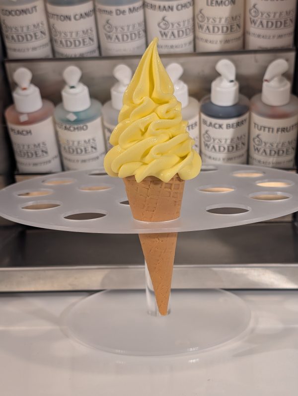 Yellow Ice cream Foam Tapered cone