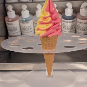 Pink & Yellow Ice cream Foam Tapered cone
