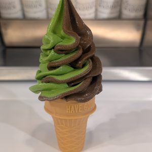 Green & Brown Ice cream Foam Self standing cone