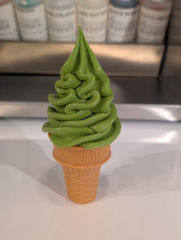 Green Ice cream Foam Self standing cone
