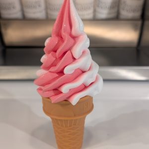 Pink & White Ice cream Foam Self standing cone