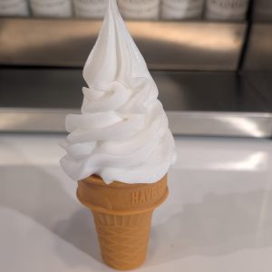 White Ice cream Foam Self standing cone