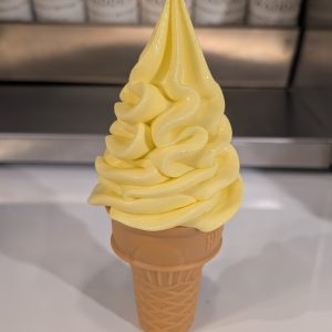 Yellow Ice cream Foam Self standing cone
